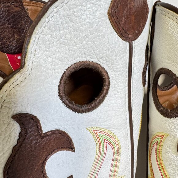 Tony Lama Mustang Buckaroo Wmns 7B Leather Cowgirl Boots RR2007L Square Toe - Picture 12 of 14